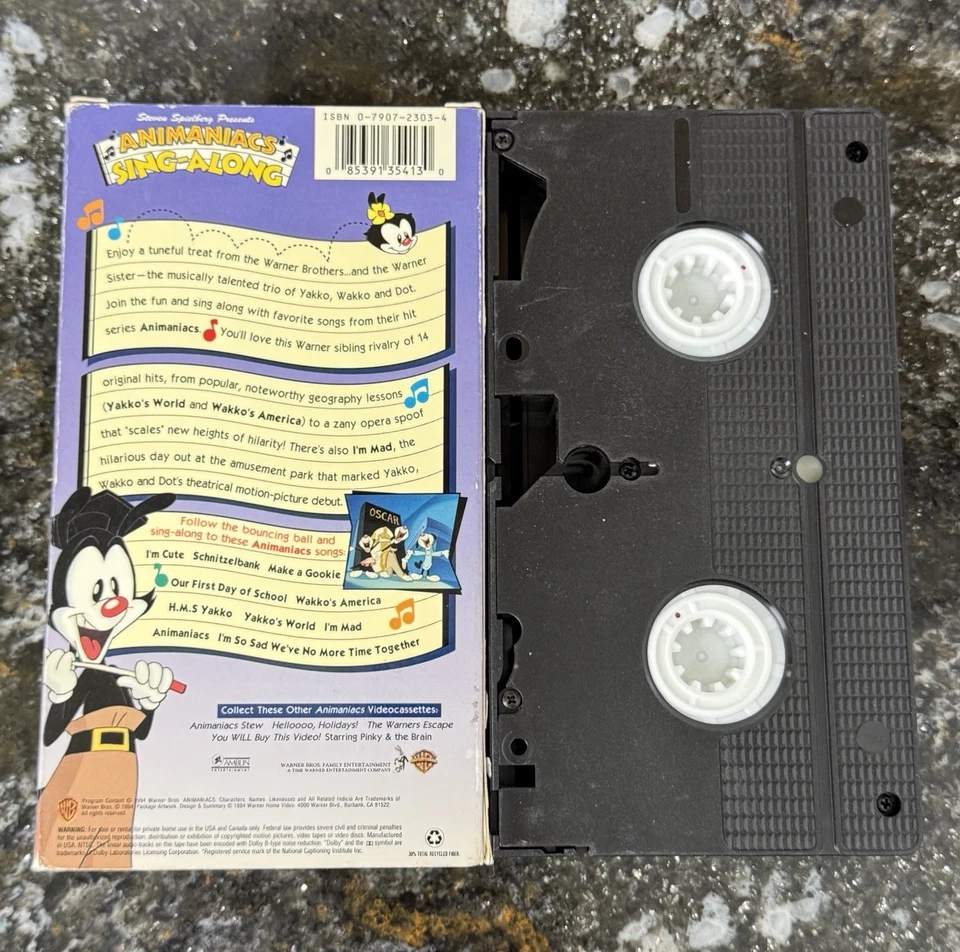 VINTAGE Animaniacs - Yakkos World: An Animaniac Singalong (VHS, 1994) NICE!! - Image 2 of 4