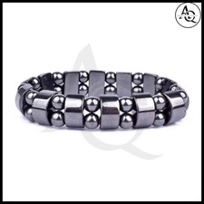 Magnetic Hematite Healing Stretchable Bracelet 2 Line Hematite Therapy Bracelet
