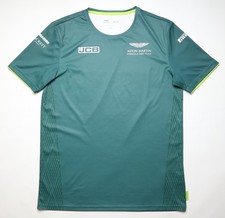 ASTON MARTIN F1 TEAM 2021 RACING CREW SHIRT JERSEY PELMARK FORMULA MENS L LARGE