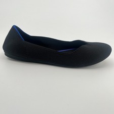 Rothy's The Flat Womens Size 8 Black Casual Classic Slip On Ballet Flats Shoes