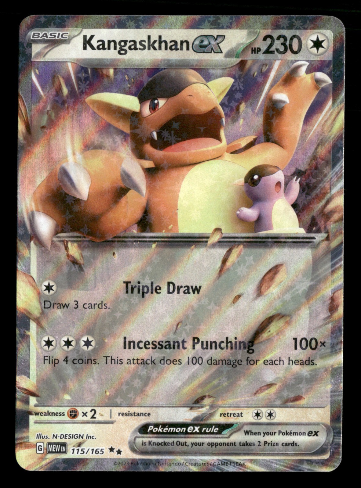 Kangaskhan ex - 115/165 - Double Rare - Scarlet & Violet 151 - Pokemon - NM/M