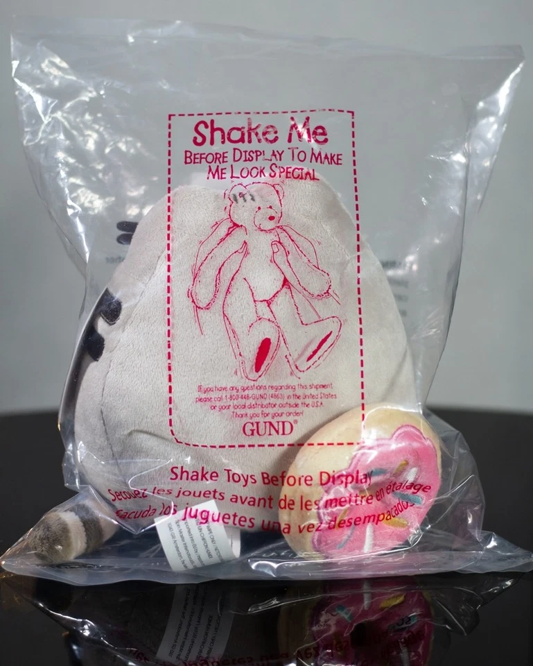 Pusheen Tabby Cat with Donut 6" Plush and Removable Donut Keychain Bag Clip Gund - Image 2 of 4