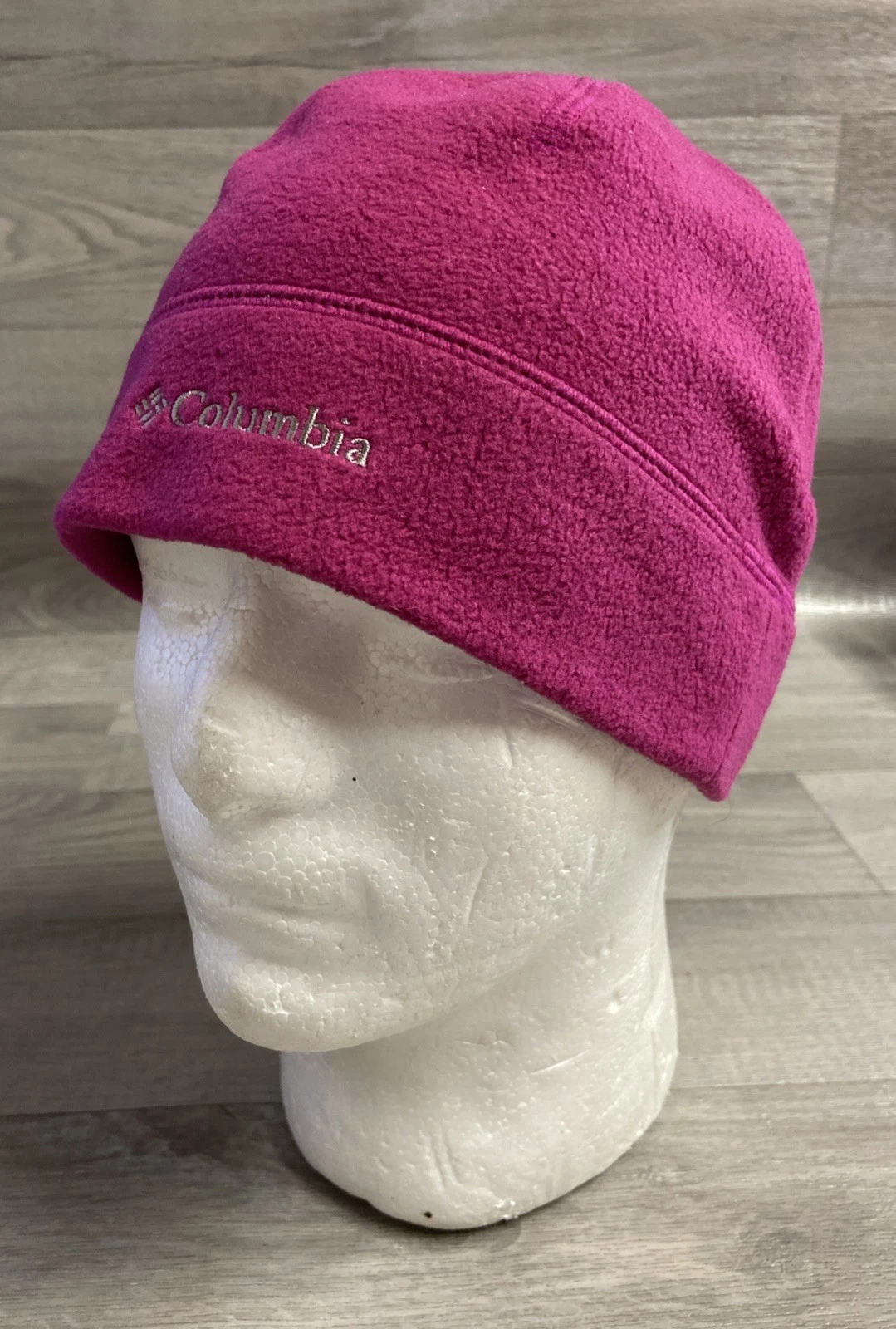 Columbia Hat Beanie Pink Fleece Thermal Winter Skull Cap Unisex S/M