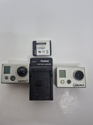 GoPro Hero 1 & 2 Action Camera - For Parts Or Repair As Is + Battery And Charger