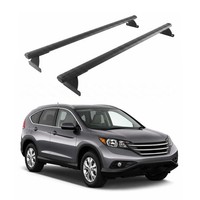 DachträGer GrundtäGer FüR Honda CR-V Iv 2013-2018 75Kg Aluminium Schwarz 2 Tlg