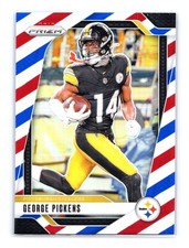 2024 Panini Prizm George Pickens #243 Red White and Blue Pittsburgh Steelers