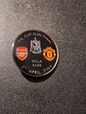 FA Cup Semi Final Arsenal V Manchester United 3rd April 2004 Pin Badge Rare