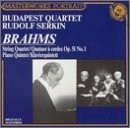 JOHANNES BRAHMS - Brahms: String Quartet No. 1, Piano Quintet - CD -  VG 