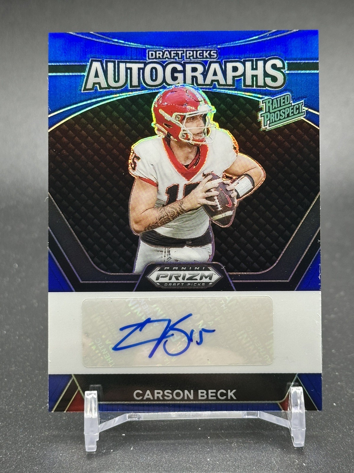 2024 Panini Prizm Draft Picks #DPA-CBE CARSON BECK Autographs Blue /149