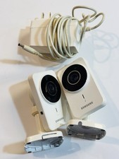 2 Samsung SNH1011N IP CCTV WiFi Security Cameras One Power Adapter Tested