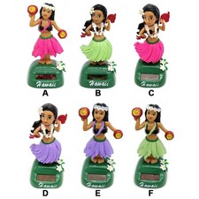 Solar Hawaiian Girl Dashboard Doll Toy Hawaii Dancing Girl Car Decor-Random