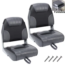 Low Back Folding Fishing Boat Seat Stainless Steel Screws Included for Fishing