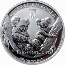 Australia 2011 KOALA Berlin Bear Privy Mark $1 1 Oz Silver WMF World Money Fair