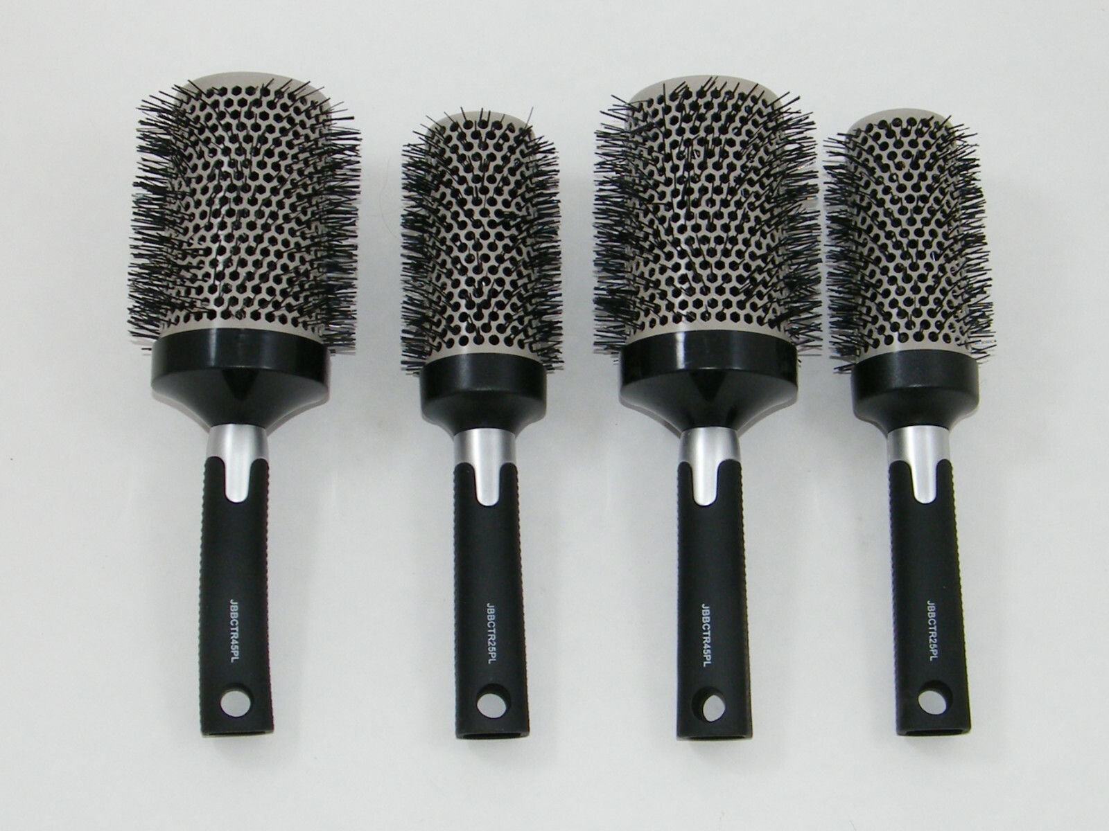 (4) PIVOT POINT ROUND HAIR BRUSHES 2 1/2" & 3 1/2" Gem