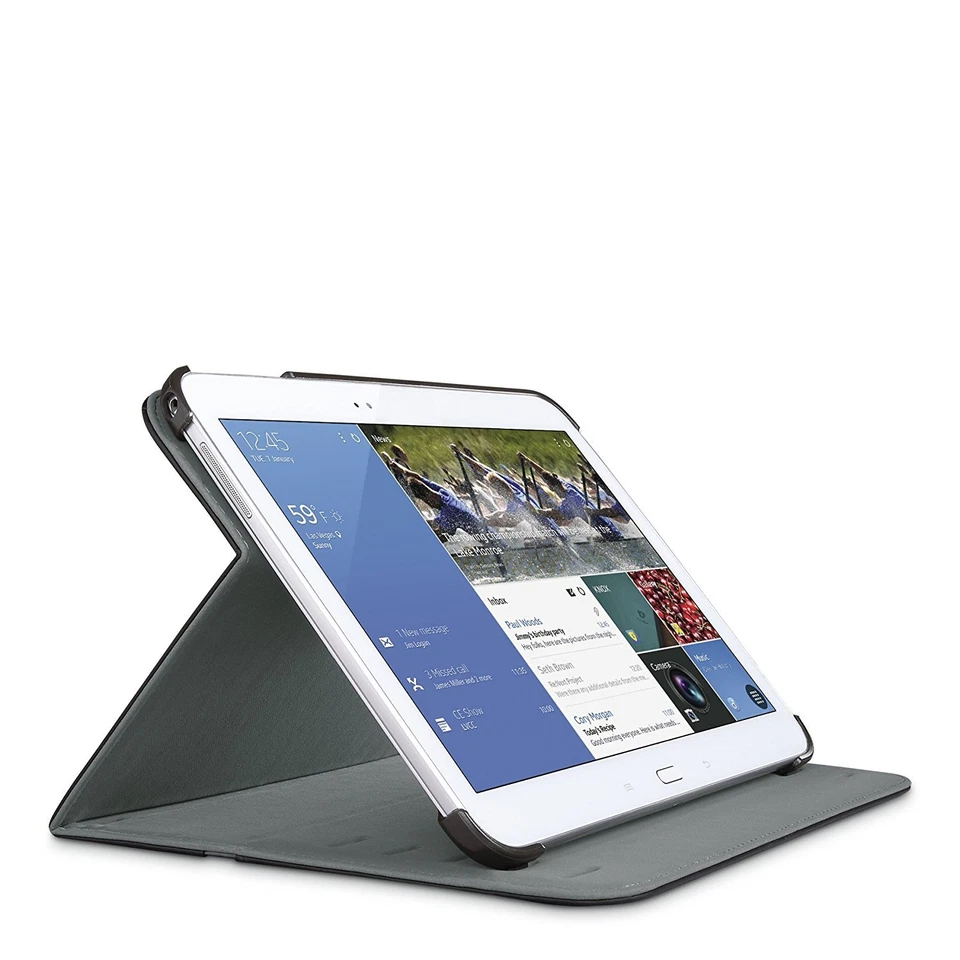 Samsung Galaxy note 8" Belkin leather folio Bi Fold Case / Cover Stand - Black - Image 2 of 4