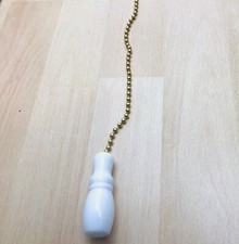 Bathroom Light Pull Brass Chain Contemporary white stylish handle
