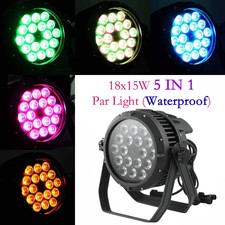 Waterproof RGBWA 5in1 LED Par Can Lighting 270W DMX Stage DJ Disco Wash Lighting