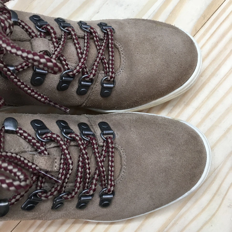 Dr Scholls Shoes Womens 6 M Suri Wedge Sneakers Beige Leather Lace Up Round Toe - Image 4 of 4