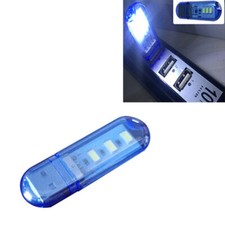 USB Stick LED Disk Lamps Night Portable Reading Portable Light 3LEDs BLUE Color