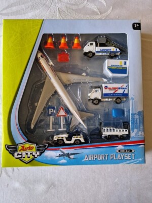 Big Airport Play Set for Kids – Airplane Cargo Vehicle Toy Set for