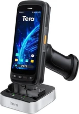 Tera P172 Android 13 Barcode Scanner PDA: with Charging Cradle Pistol Grip - NEW