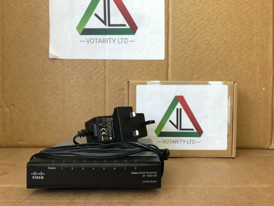 Cisco SF100D-08 with UK PSU Cisco 10/100 Switch Cisco SD208T -Inc VAT - Image 2 of 4
