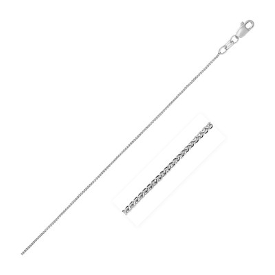 10 Karat Weißgold Weizenkette 0,6 mm 