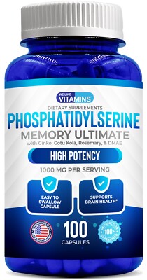 Phosphatidylserine Supplement with Gingko Biloba Gotu Kola DMAE We Like Vitamins
