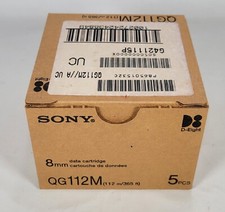 NOS Box Of 5 SONY QG112M A2 8MM 2.5/5.0GB Data Tape Cartridges
