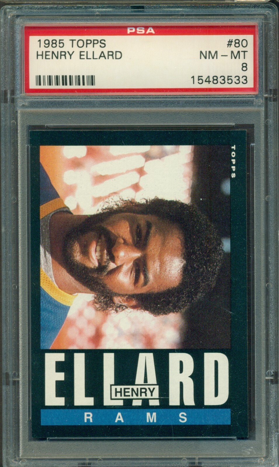1985 TOPPS HENRY ELLARD #80 PSA 8