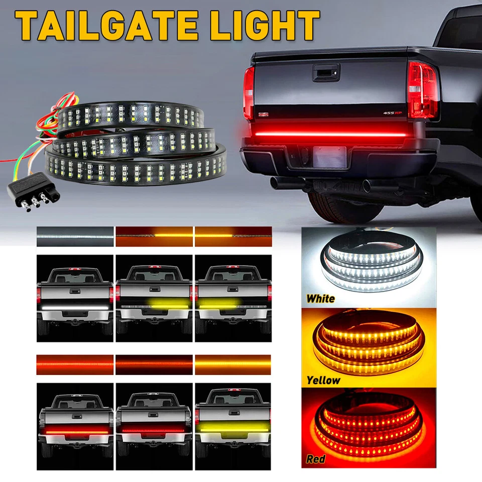 Barra de luz de reversa de freno trasero de 48" 528-LED para puerta trasera de camión Foto 2 de 4