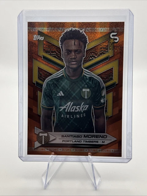 Santiago Moreno 2024 Topps Superstars MLS SIESMIC ORANGE /25 PORTLAND TIMBERS