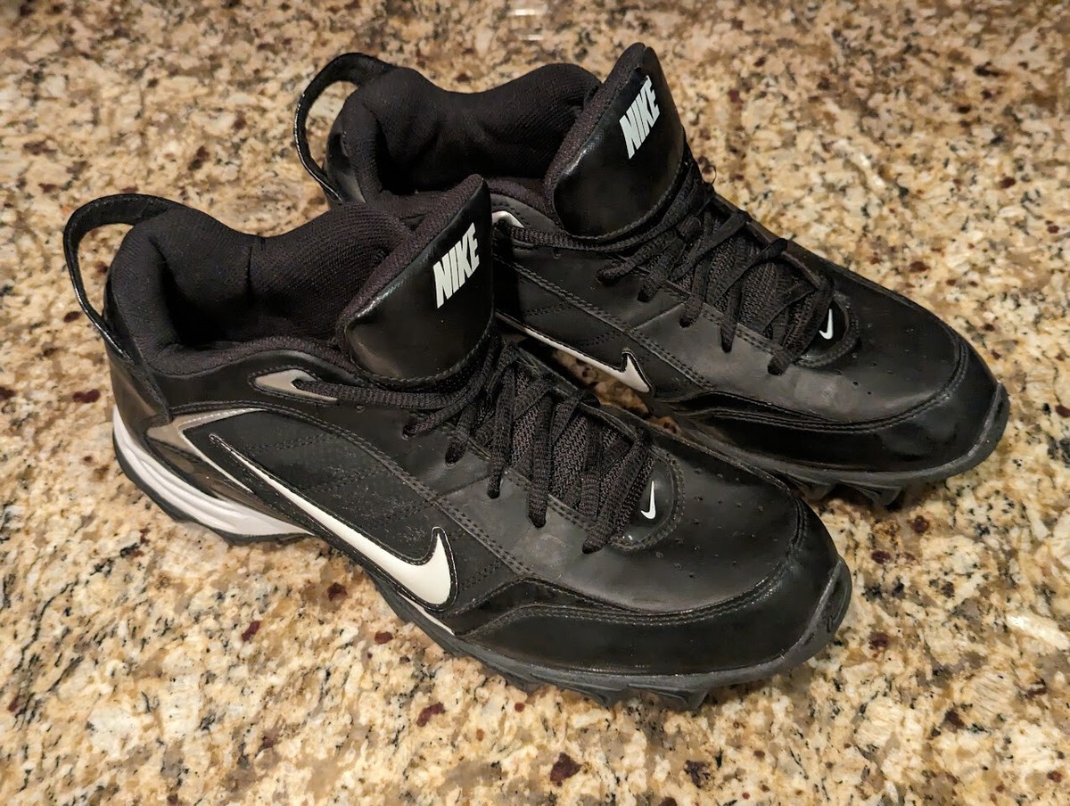 Nike Land Shark Football Cleats Black Size 10 318732-011 