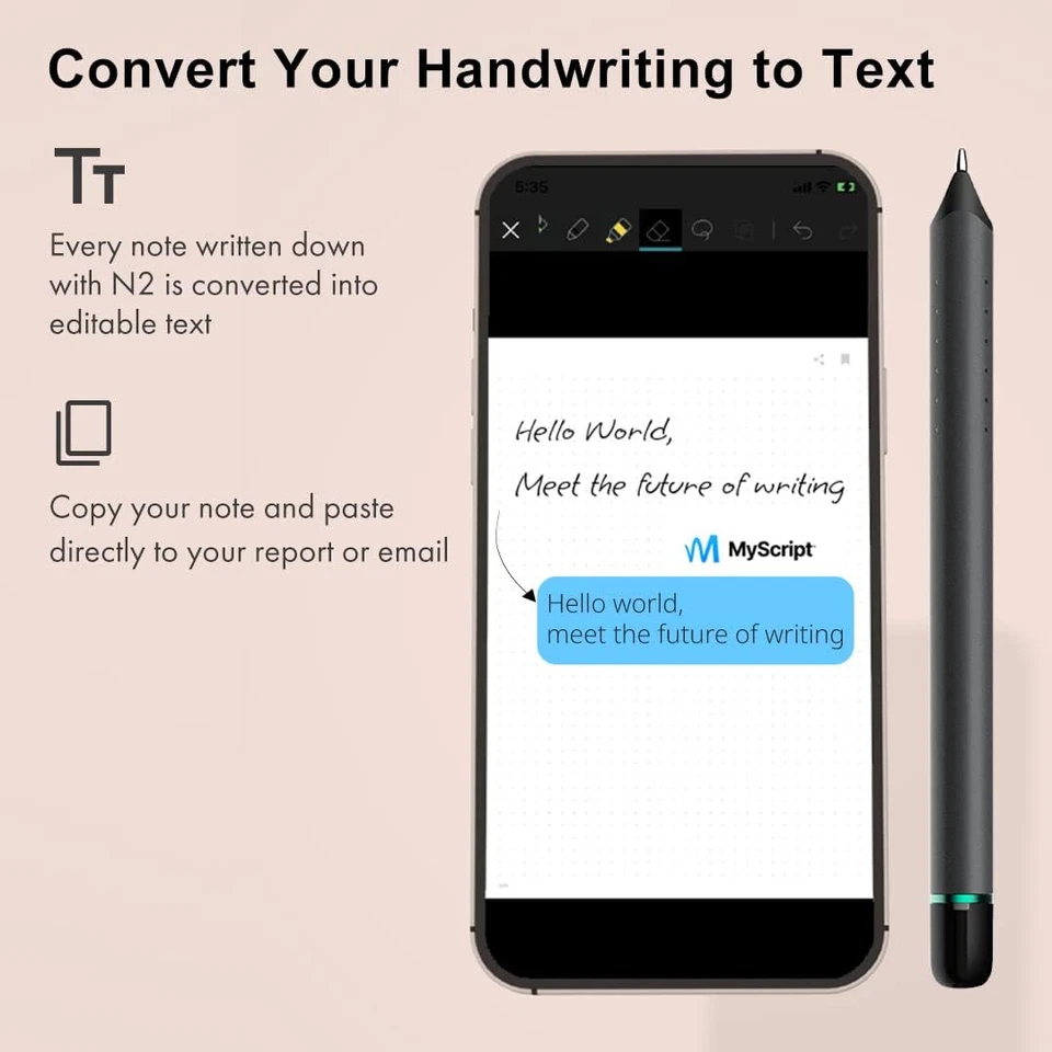 NeoLab N2 Smartpen digitaler Schreibstift für Android und iOS, Schwarz - Bild 3 von 4