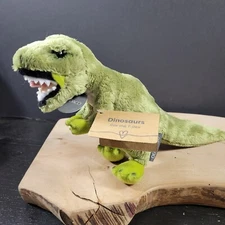 Demdaco Dinosaur Plush Stuffed Animal Toy Small Green T-Rex Tyrannosaurus W/ Tag