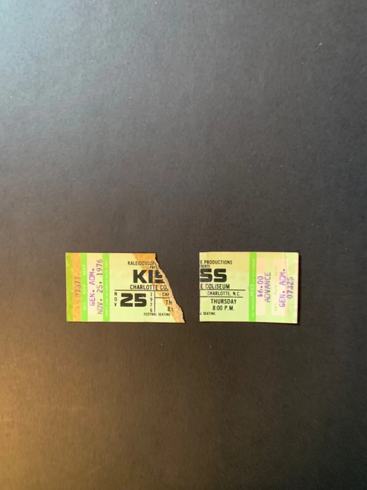 kiss 1976 destroyer tour program and 2 ticket stubs - Image 3 of 3