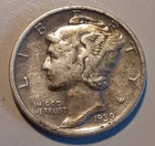 1939-S Mercury Dime 10c San Francisco Mint 90% Silver (#29w-4606 w/8881)