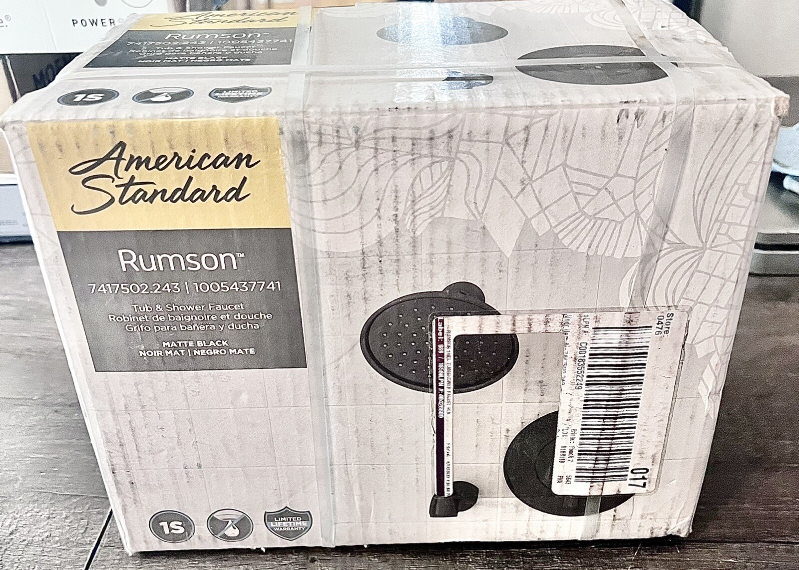 American Standard 7417502.243 Rumson Tub/Shower Faucet in Matte Black