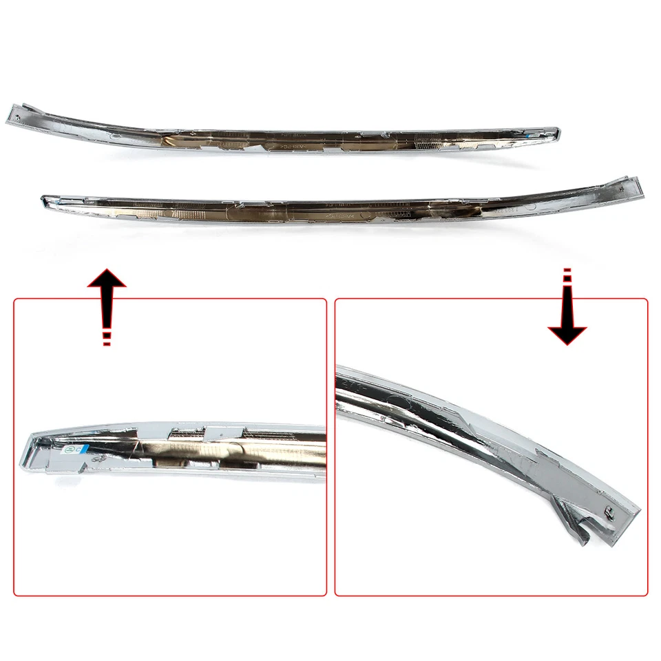 Left+Right Front Bumper Face Bar Trims Molding Step Pads For BMW F01 740 760 750 Foto 4 de 4