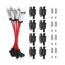 8Pcs UF413 Square Ignition Coils with 9748UU 8mm Spark Plug Wires Set & 41-96...