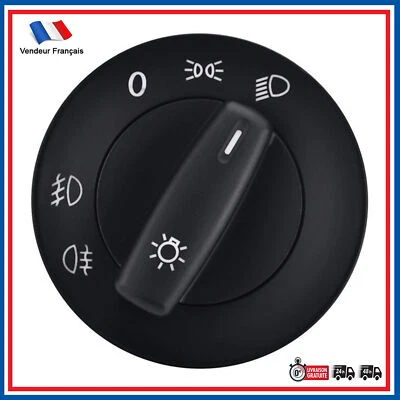 Bouton Commodo de Phares prévu pour VW EOS GOLF V PASSAT TOURAN - 5KD941431AJ - Photo 1/4