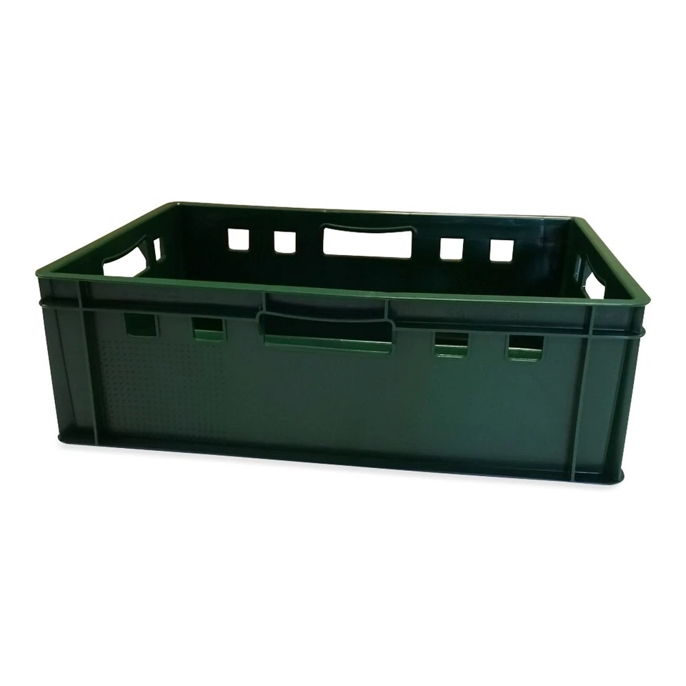 KANISTER-VERTRIEB 1 x Eurofleischkiste E2 Lagerkiste Metzgerkiste Box Behälter stapelbar grün
