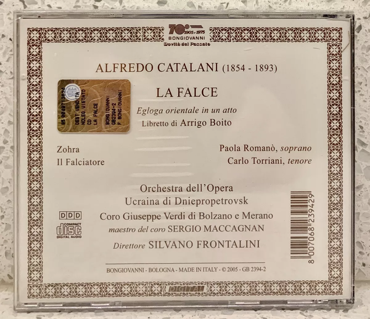 CATALANI La Falce (CD, Bongiovanni) FRONTALINI • ROMANO • TORRIANI