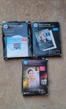 60Pk HP Premium Photo Paper and 2 Photo Card Packs, Each 10 of 5x7  Envelopes