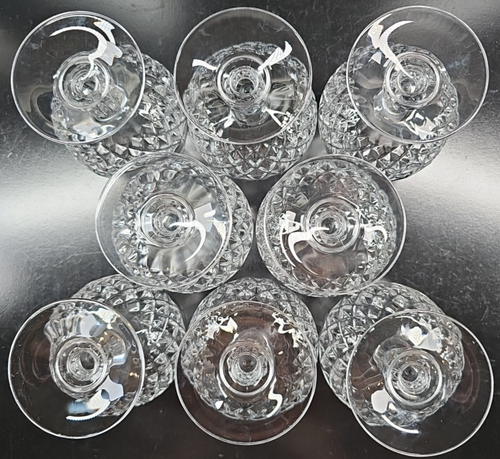 8 Cristal D'Arques Longchamp Brandy Glasses Set Crystal Clear Cut Bar France Lot - Picture 15 of 24