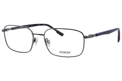 Flexon H6086 071 Eyeglasses Men's Matte Gunmetal Full Rim Rectangle Shape 55mm