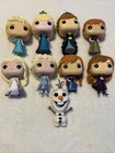 Funko Pop Disney Frozen Lot of 9 Elsa Anna Olaf Vinyl Figures Loose