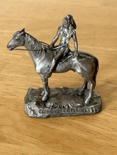 Rare Rawcliffe Native American “Scanning The Plains” Fine Pewter Figurine #784