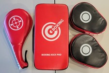 Guantoni da Punching Kick Pack Set, Cuscinetti da Boxe Curvi 3 in 1 Boxe, Kit Arti Marziali