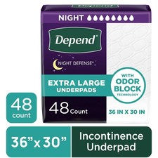 XL Disposable Incontinence Underpads, Adults, 36"x30", 48 Count